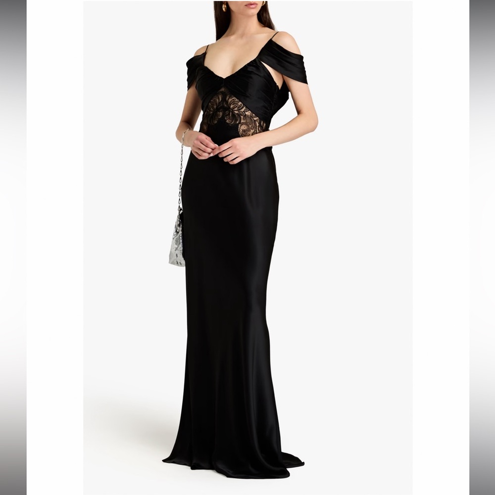 Alberta Ferretti-Black Evening Gown